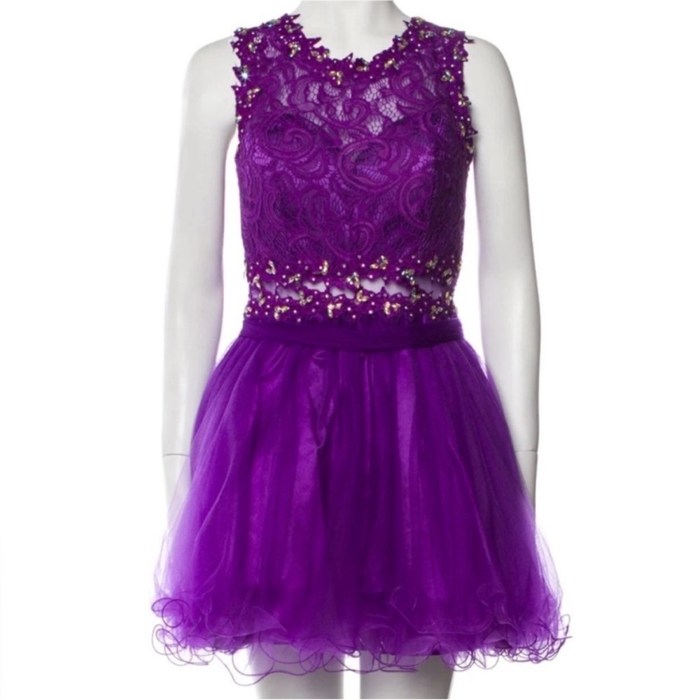 Elizabeth K by GLS Purple Evening Dress